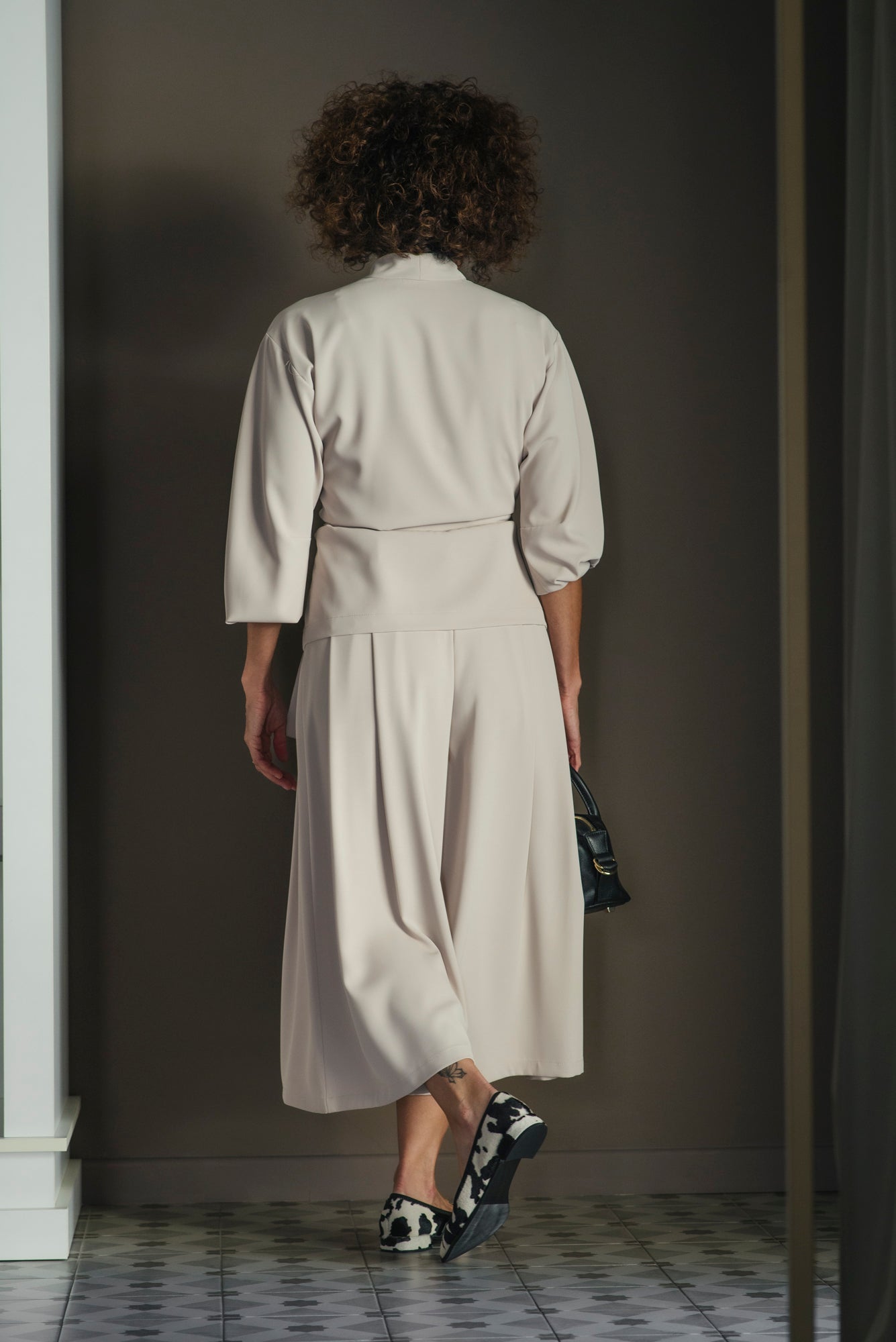 Blusa con cintura avena