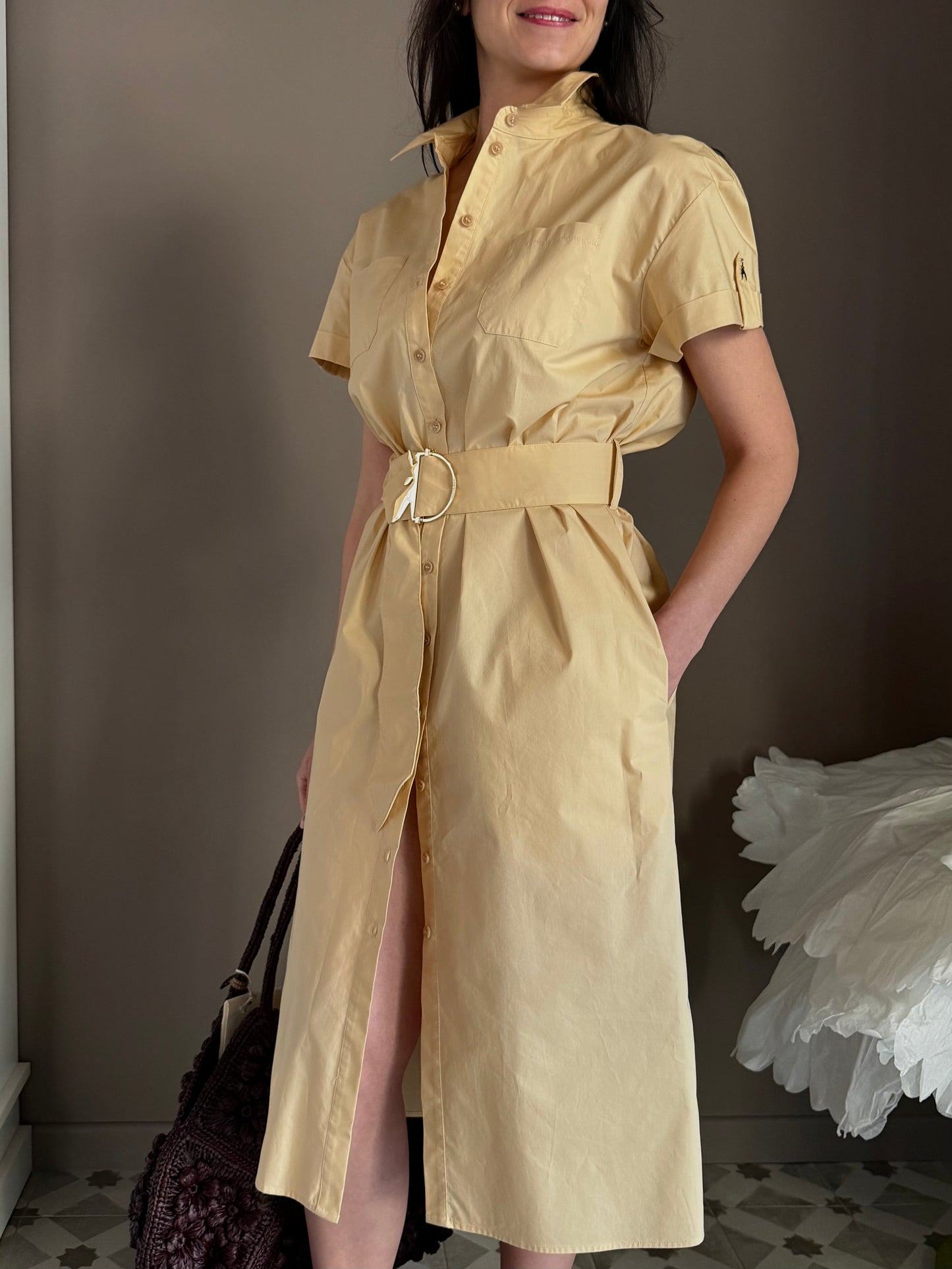 Chemisier in Cotone "Desert Sand"