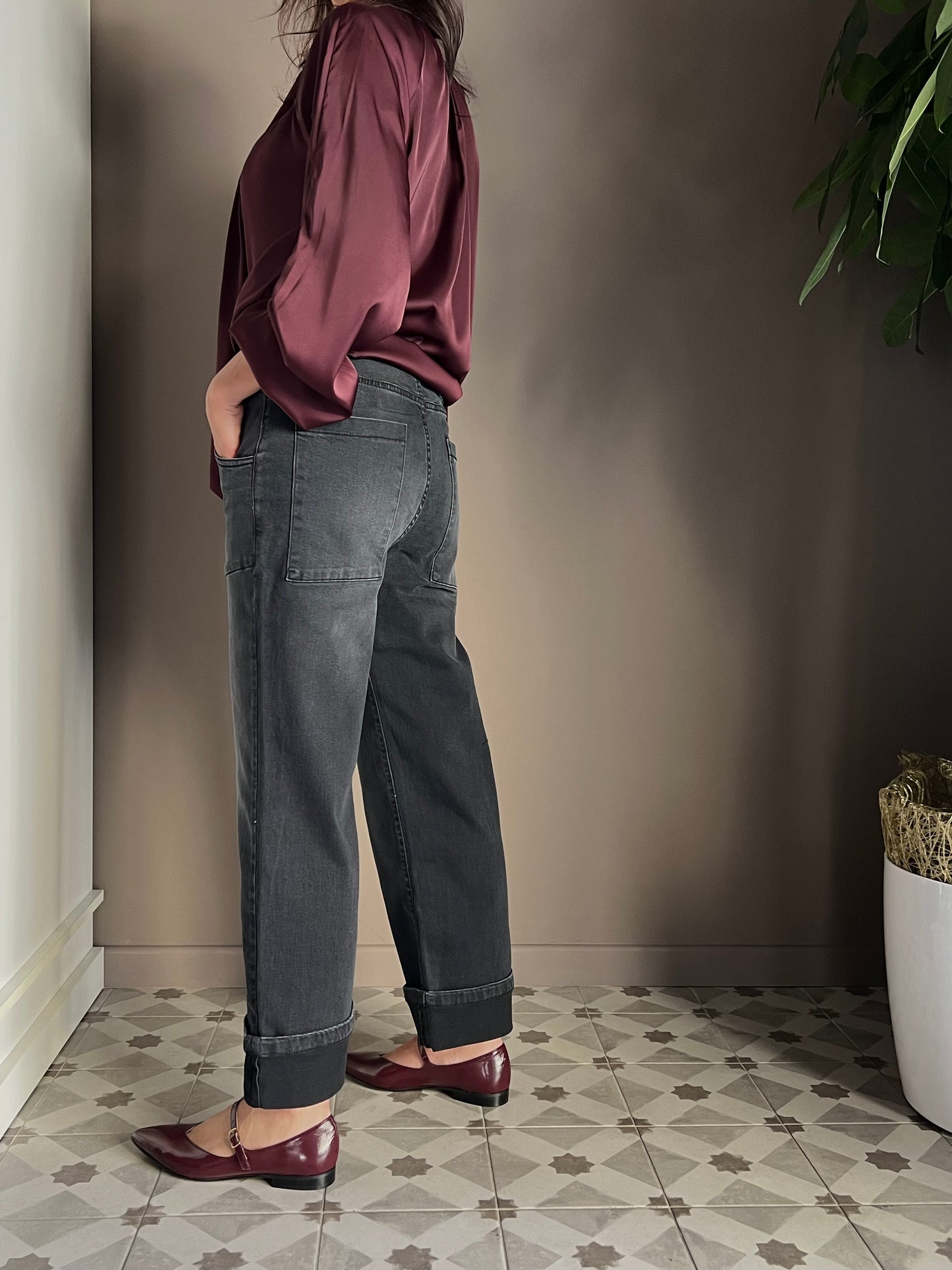 Pantalone denim Noumeno Concept nero