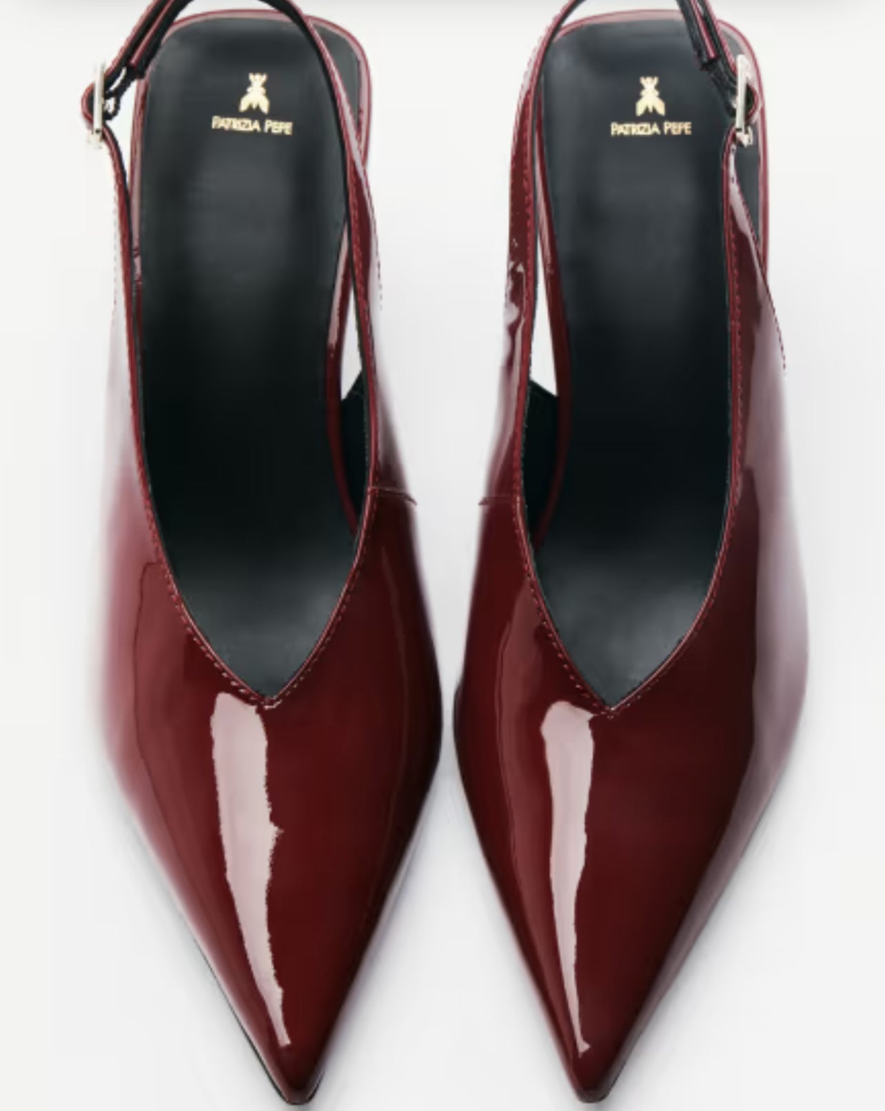 Slingback in vernice glossy Red