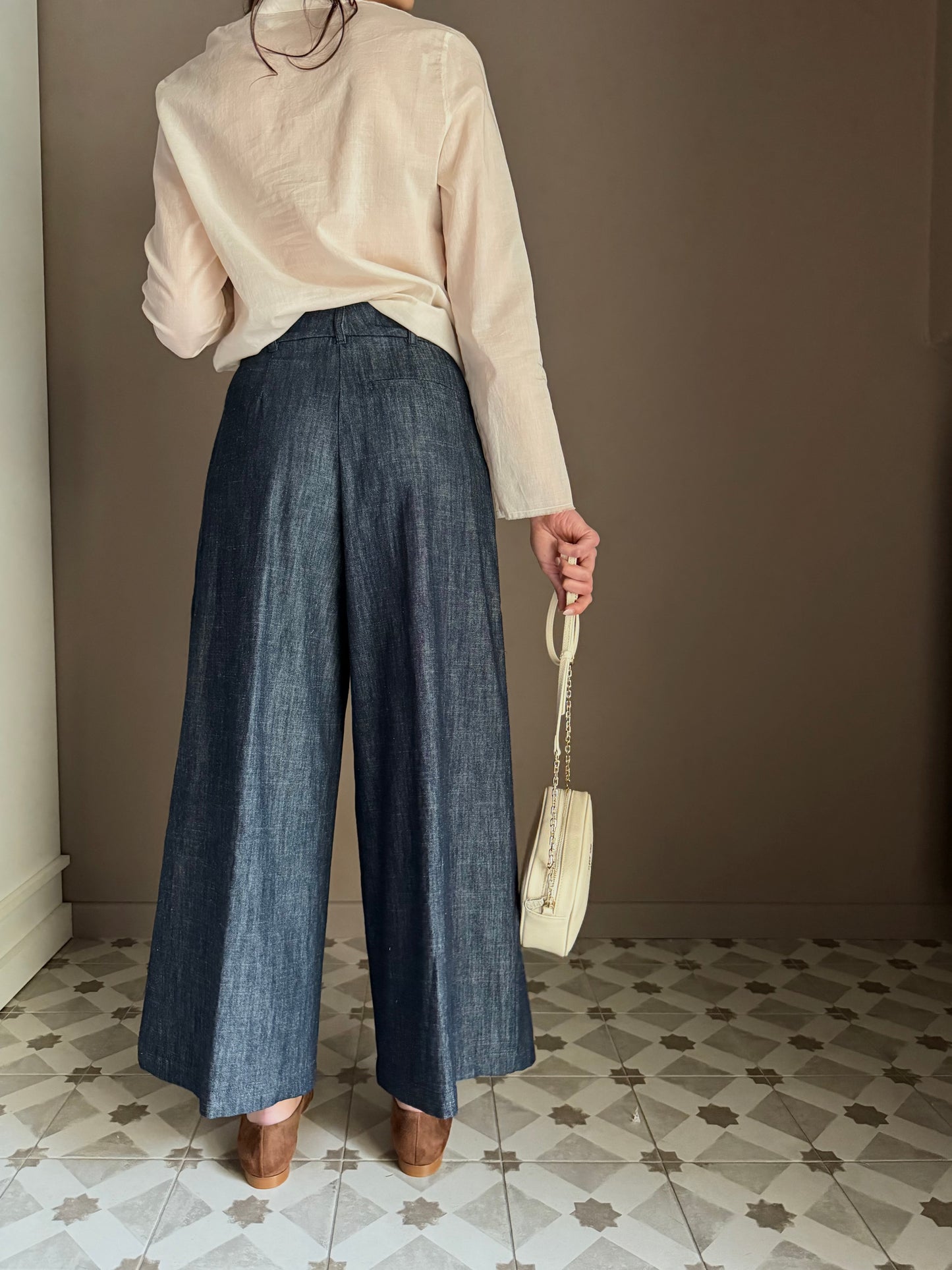 Pantalone in denim Chambray
