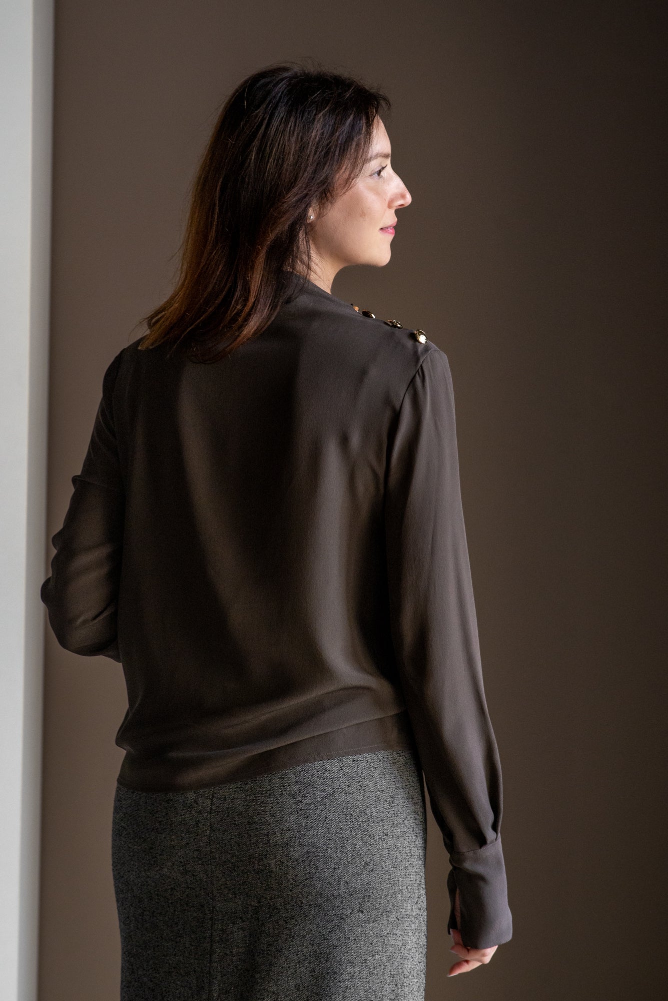 Camicia Fluida con Bottoni dorati – Patrizia Pepe
