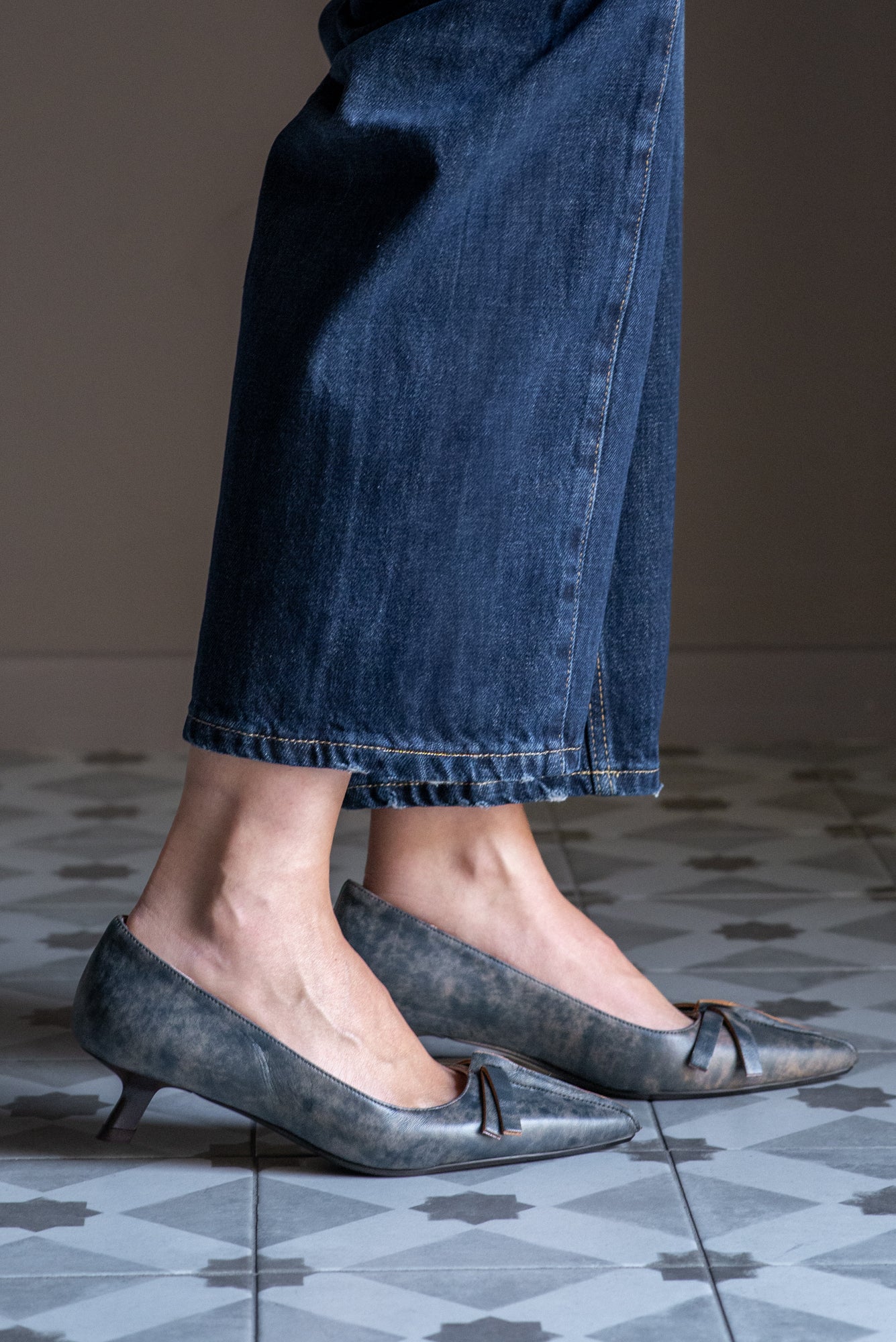 Décolleté Anna F. in Pelle Vintage