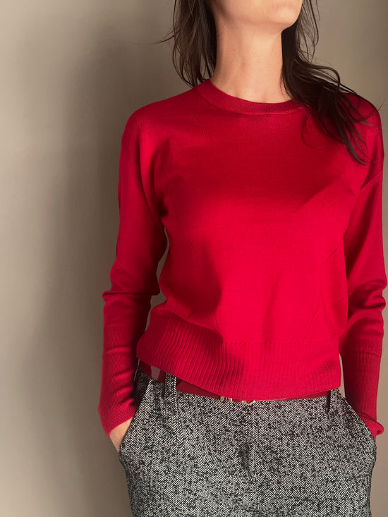 Maglia in lana girocollo Rossa Patrizia Pepe