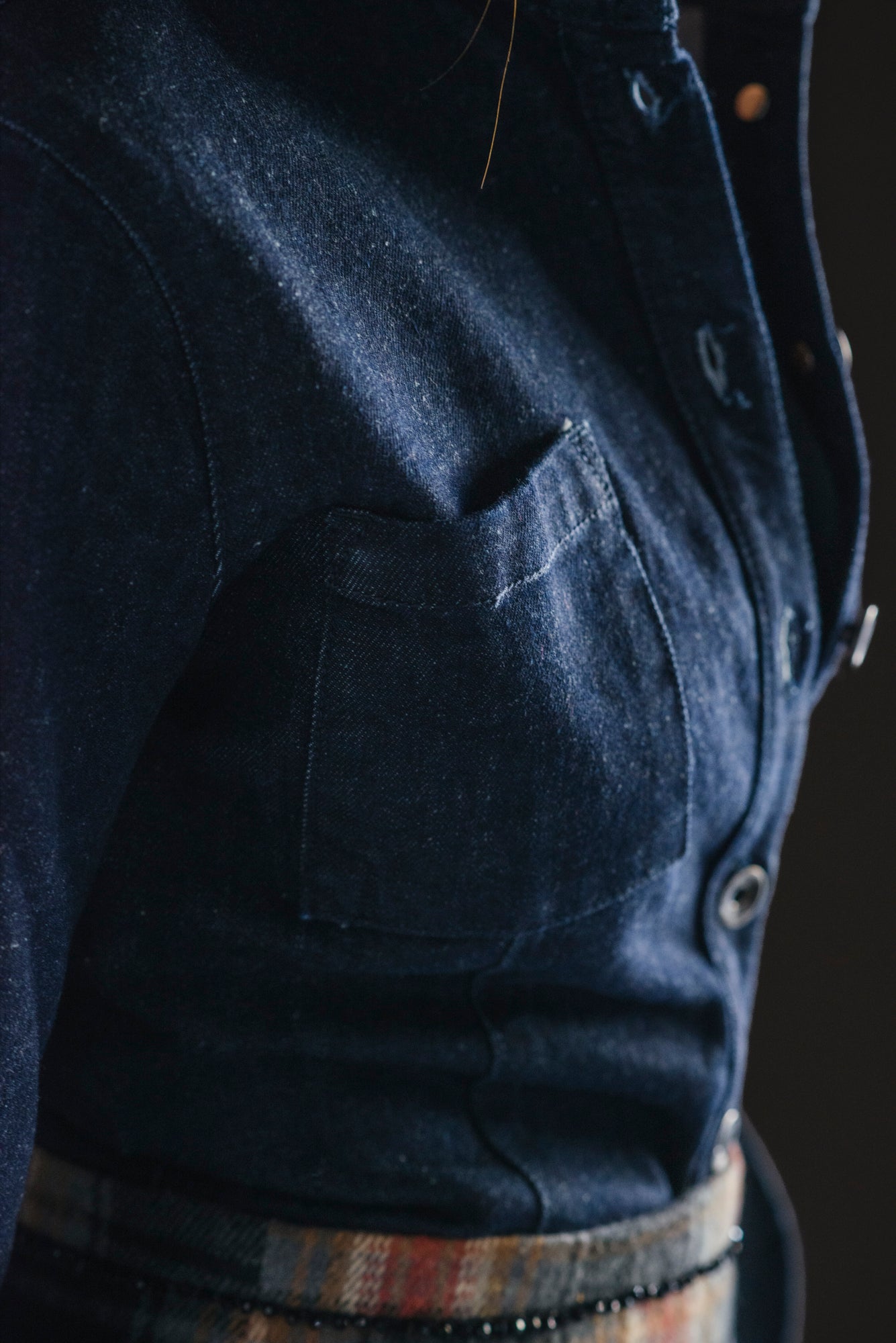 Camicia in Denim Stretch con Fly Gioiello