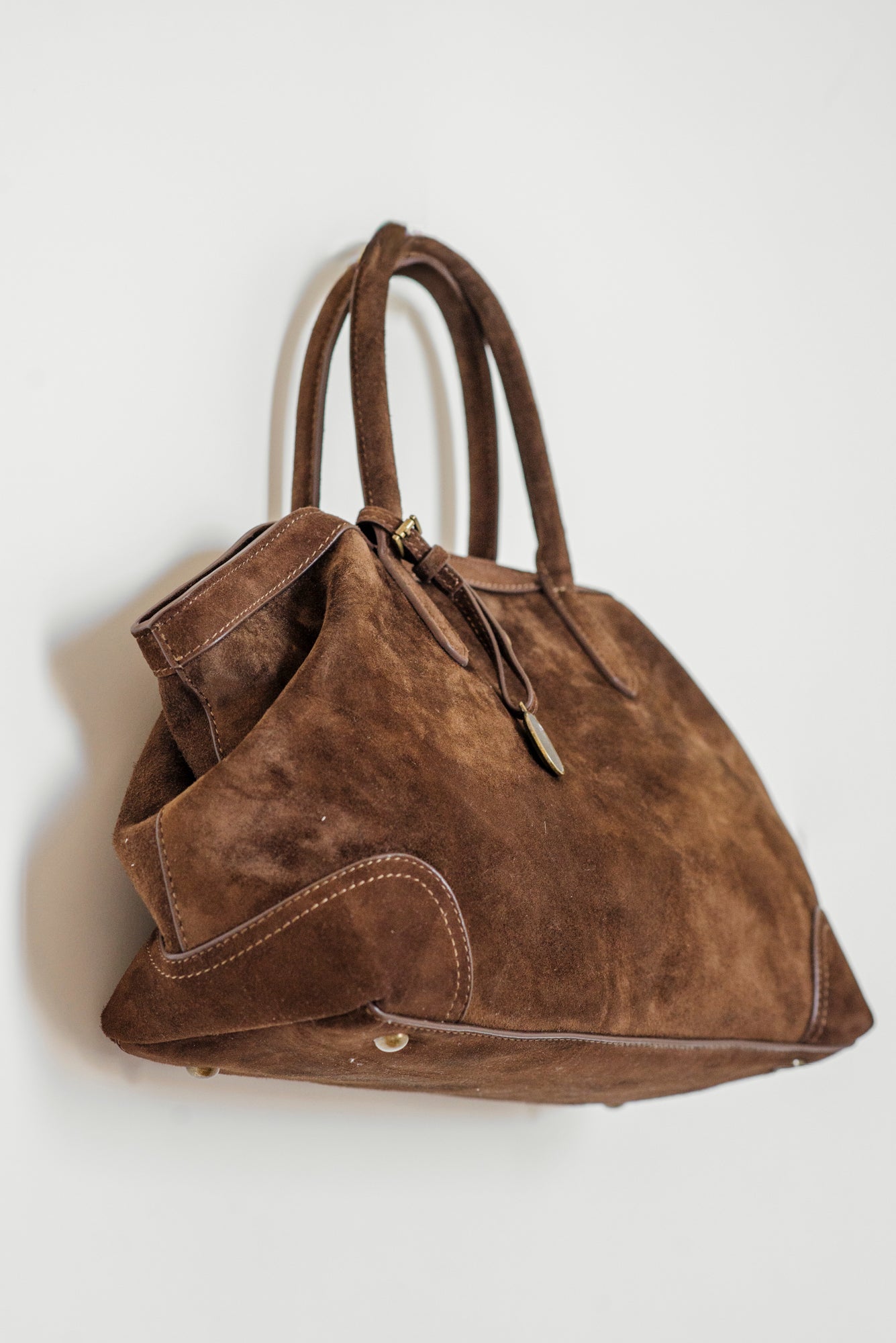 Borsa in pelle scamosciata – Ash