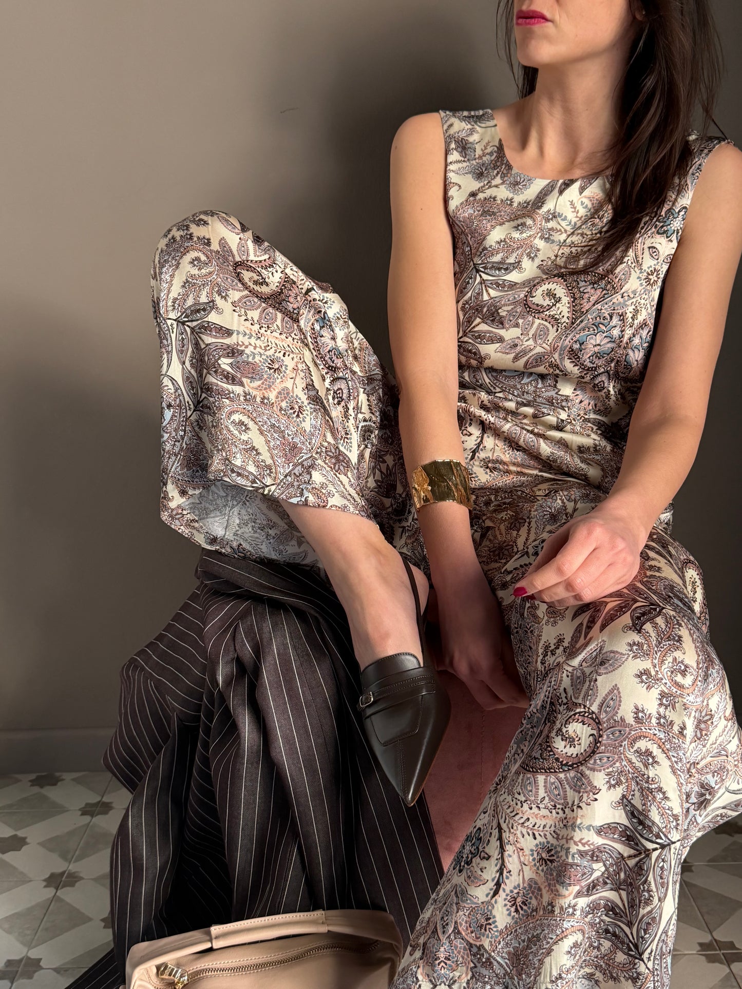 Slingback in nappa moro