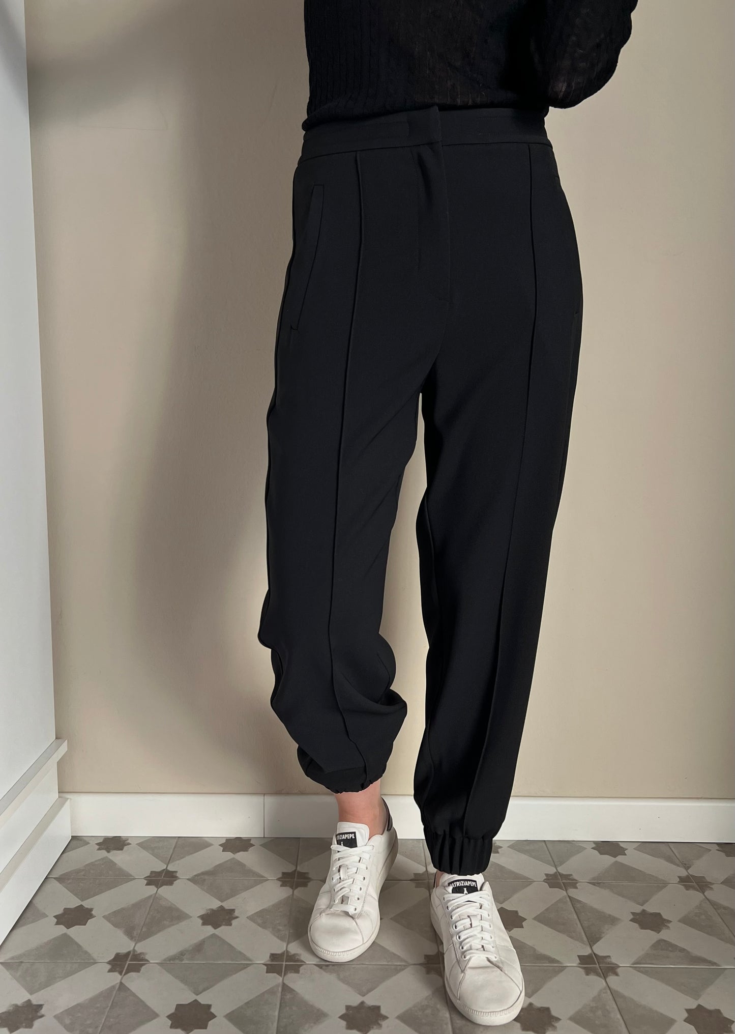 Pantaloni jogging in crepe