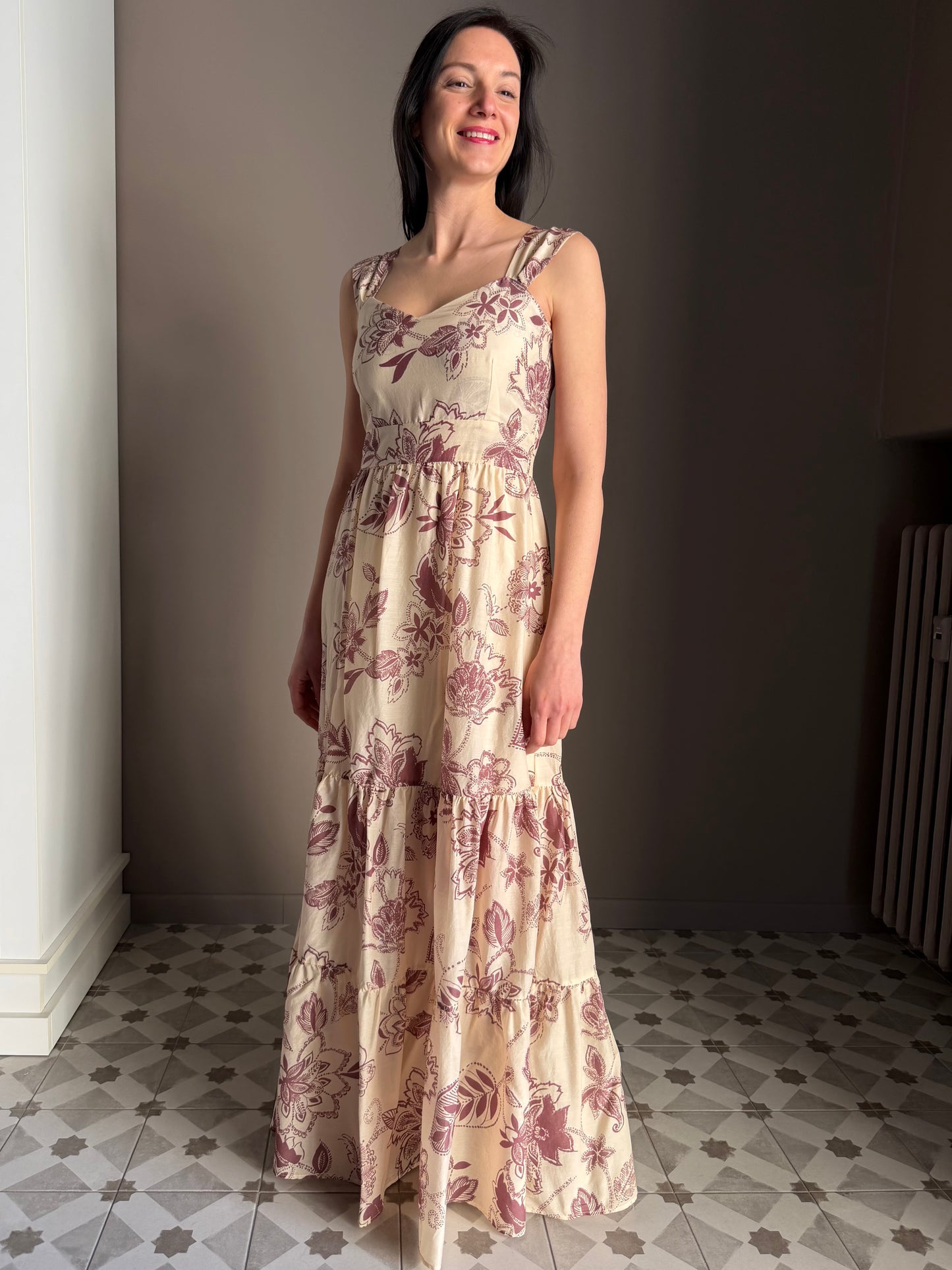 Maxi Dress Alessia Santi in Cotone e Seta
