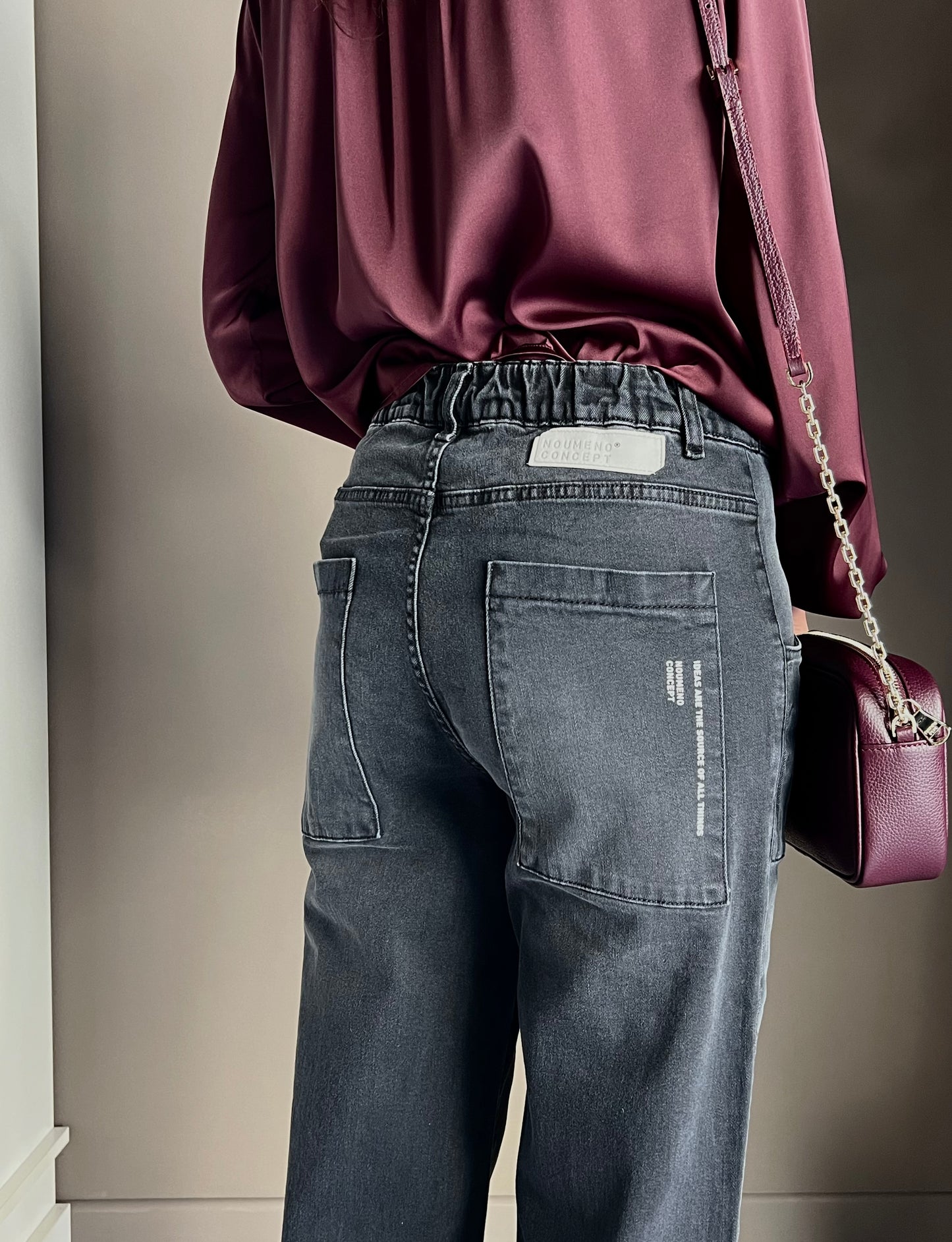 Pantalone denim Noumeno Concept nero
