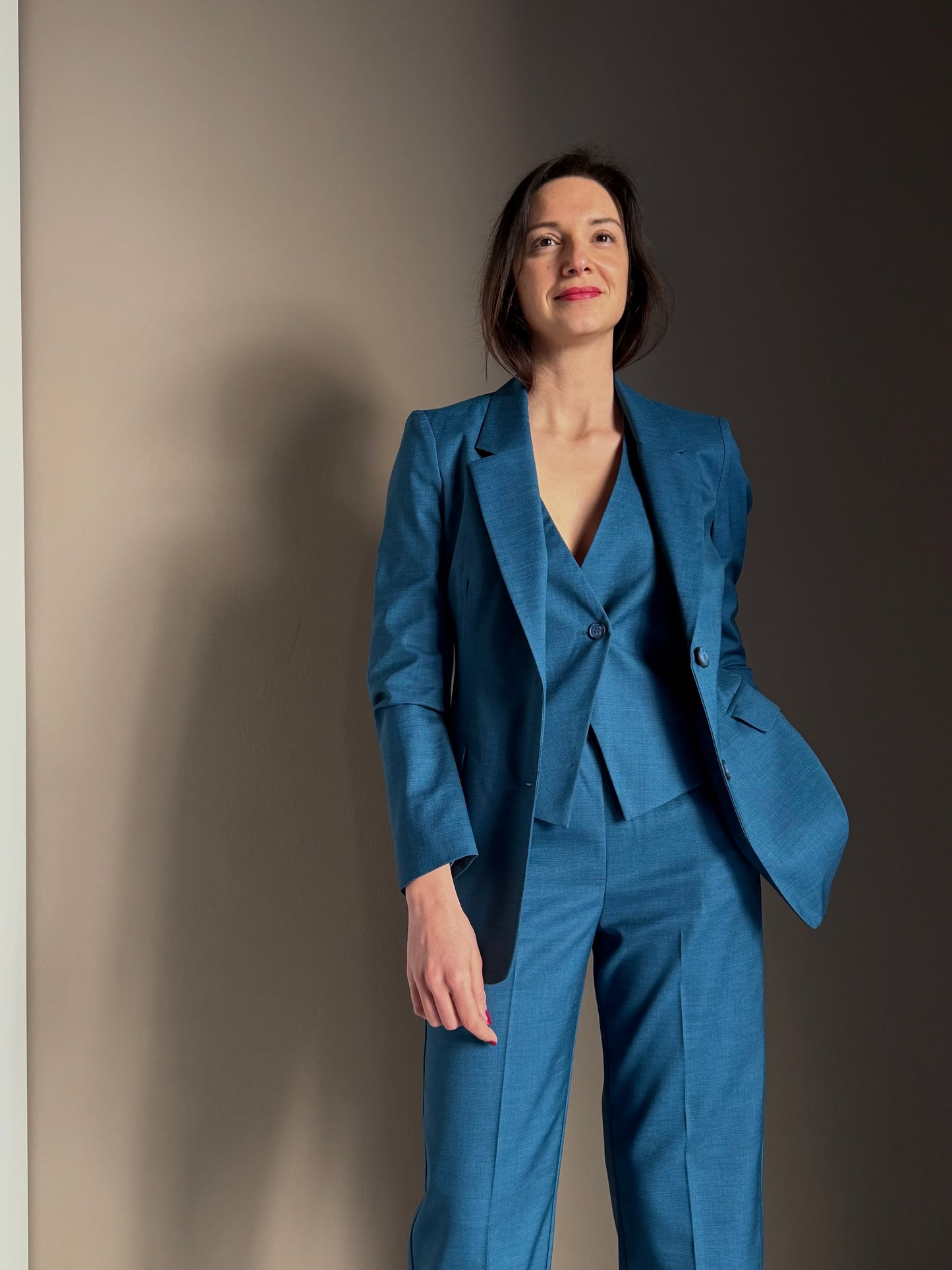 Giacca doppio bottone Teal