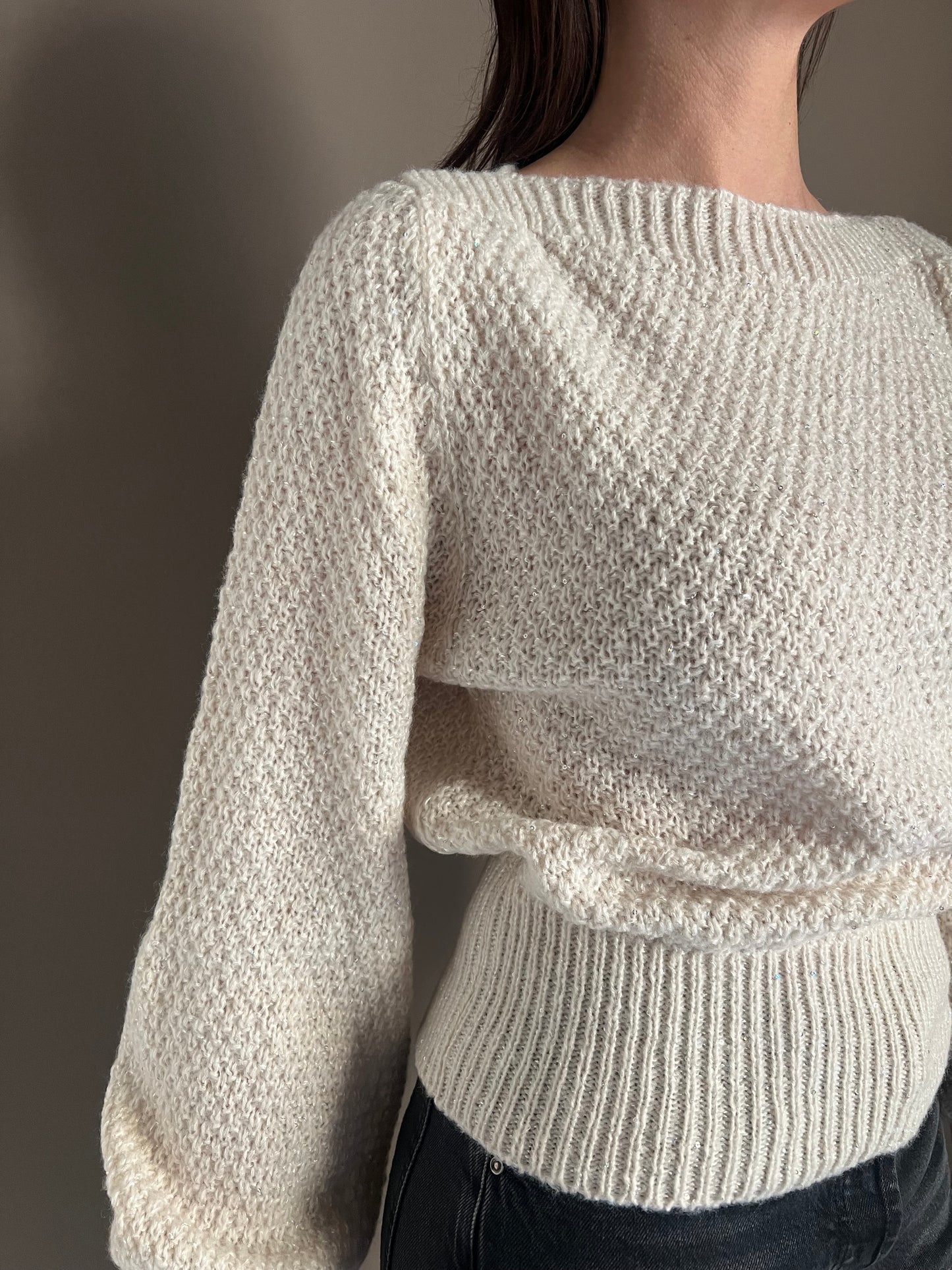 Maglia So Allure con micro paillettes Milk