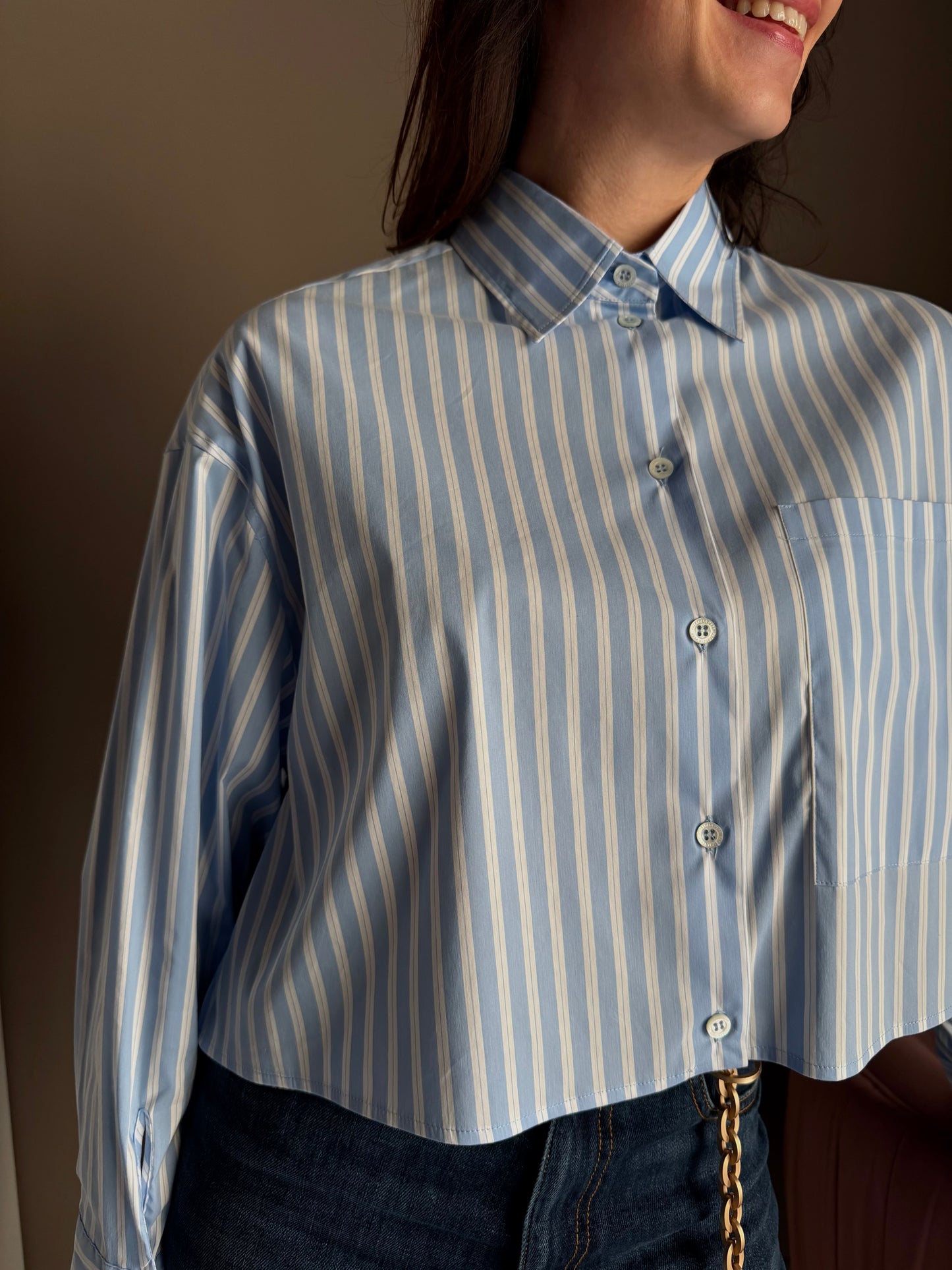 Camicia boxy cropped