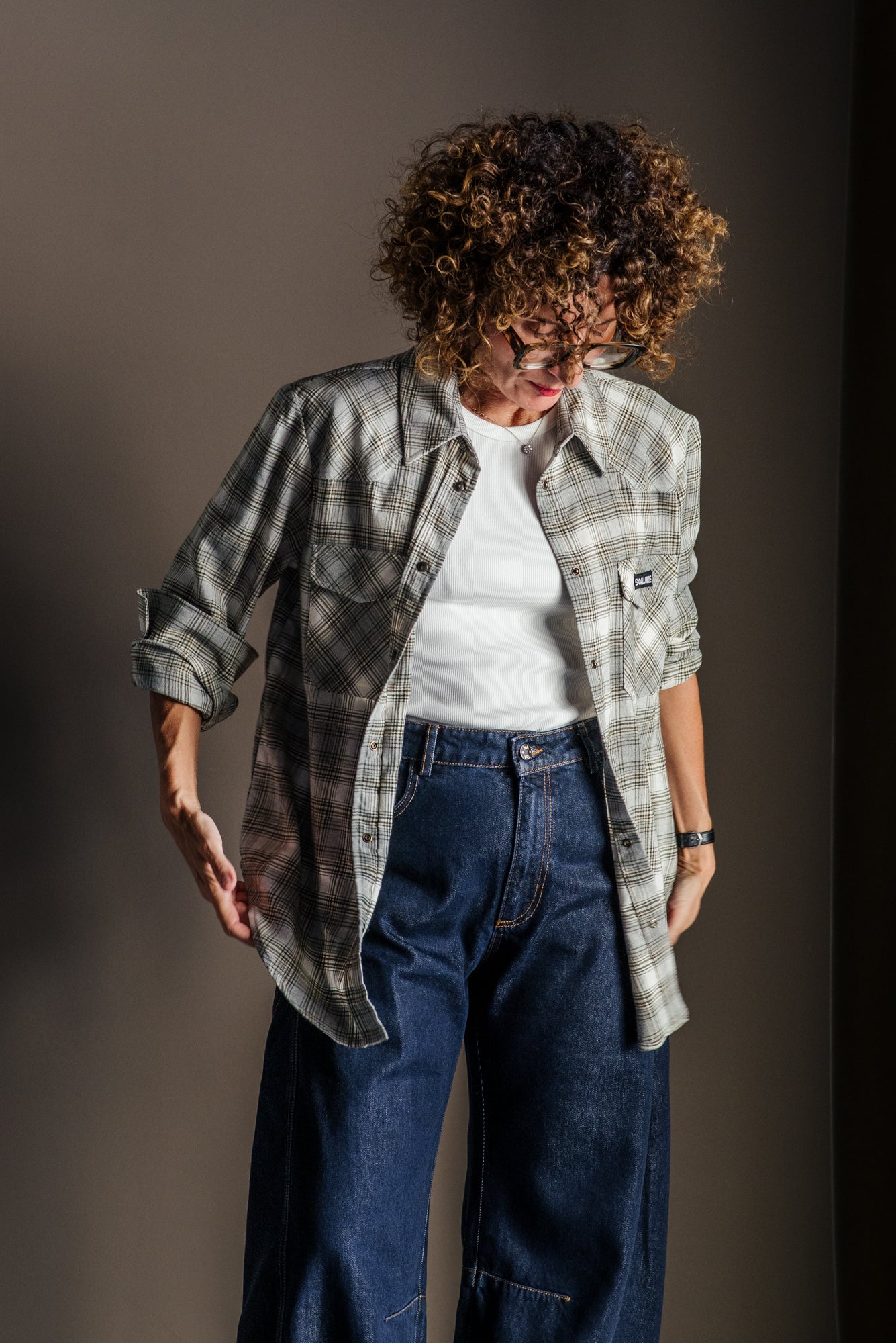 Camicia in flanella So Allure Kaki