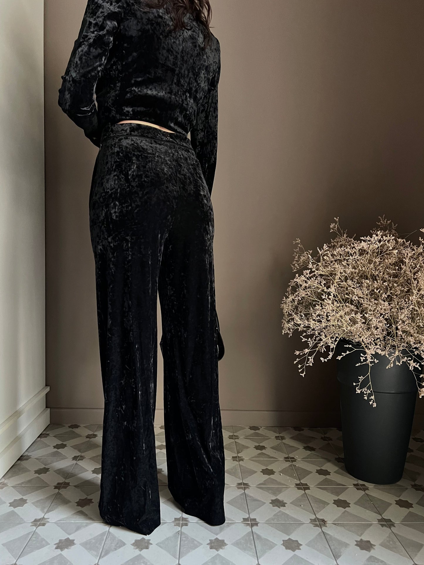 Pantalone in velluto nero Patrizia Pepe