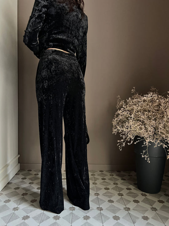 Pantalone in velluto nero Patrizia Pepe
