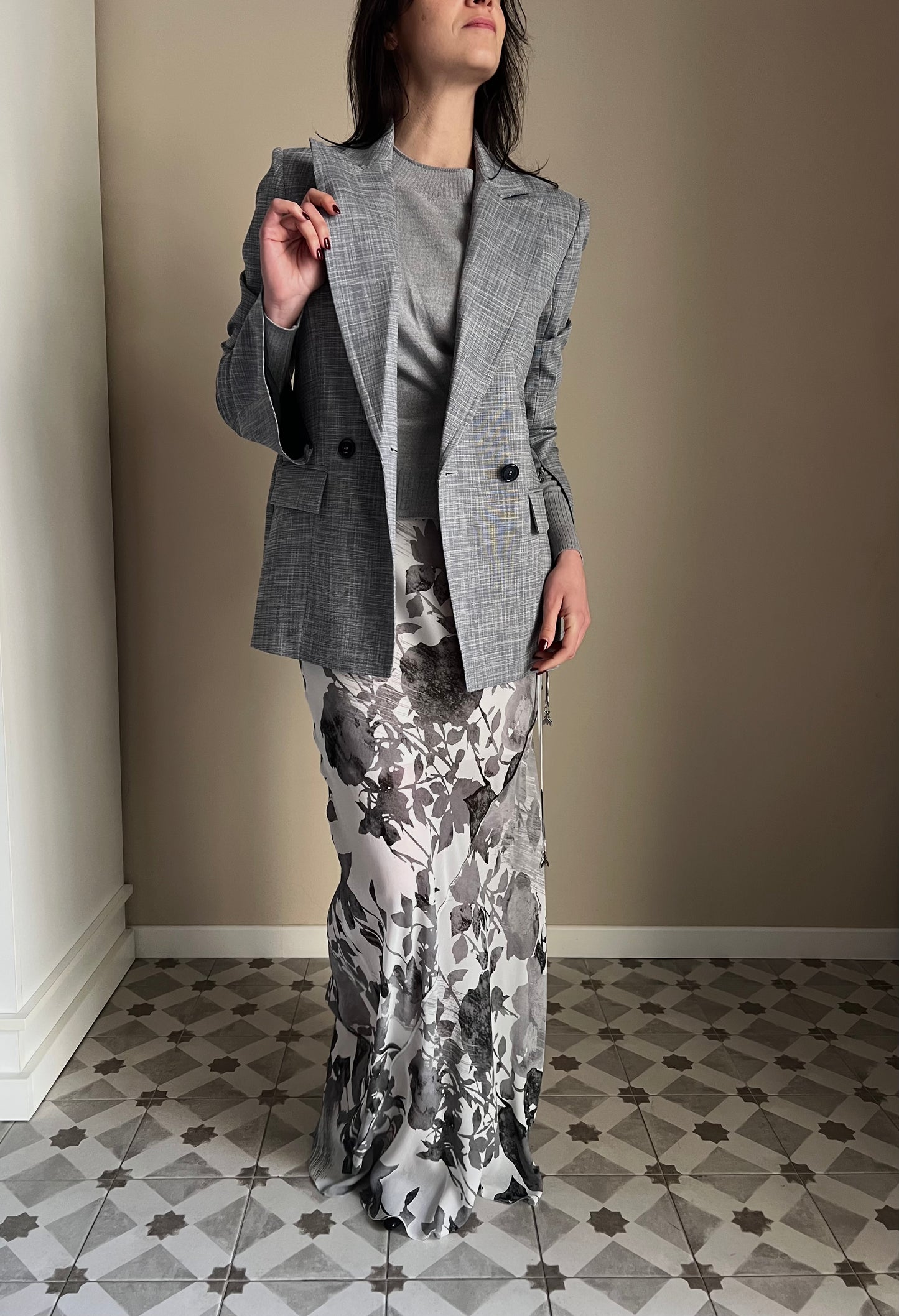 Giacca doppio petto con zip blue Fantasy