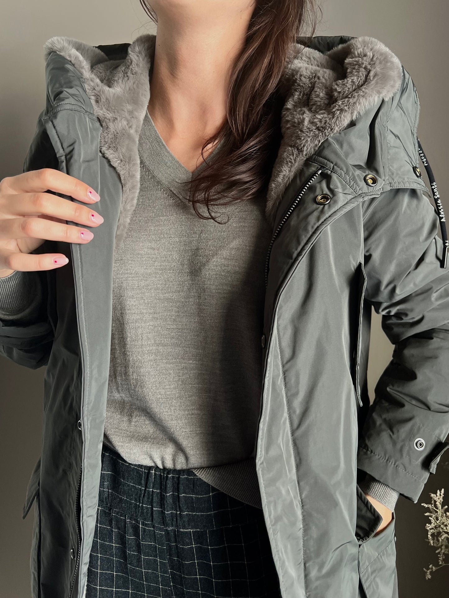 Giubbotto Parka imbottito con fodera in ecopelliccia