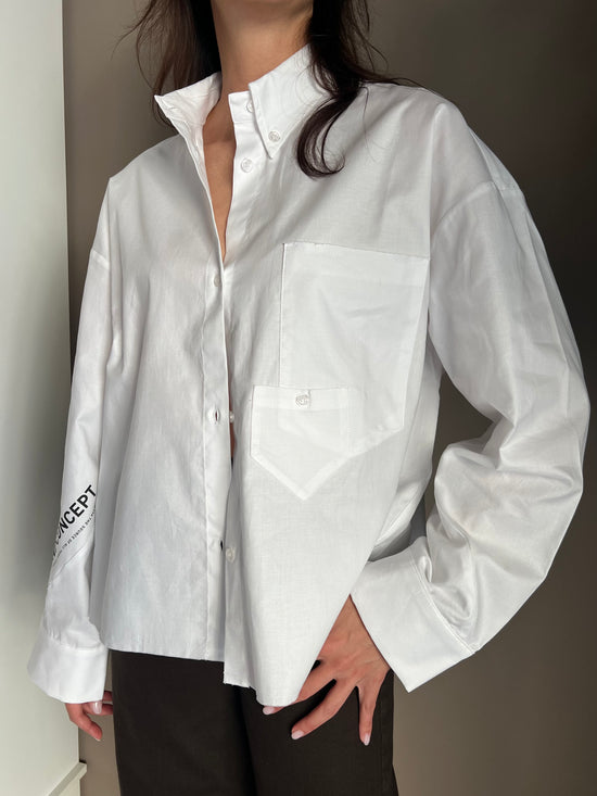 Camicia in cotone Noumeno Concept bianca
