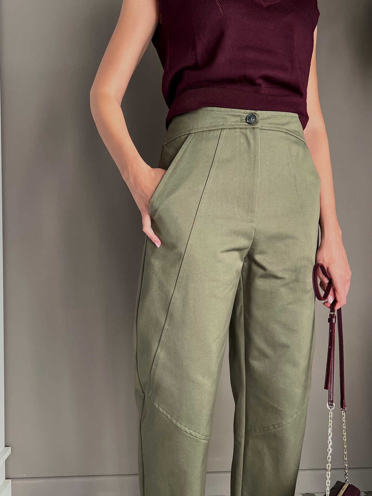 Pantalone jeans a baloon ivy green