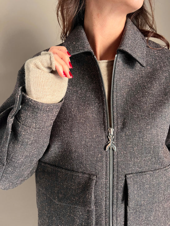 Giubbotto Patrizia Pepe in tessuto misto mélange