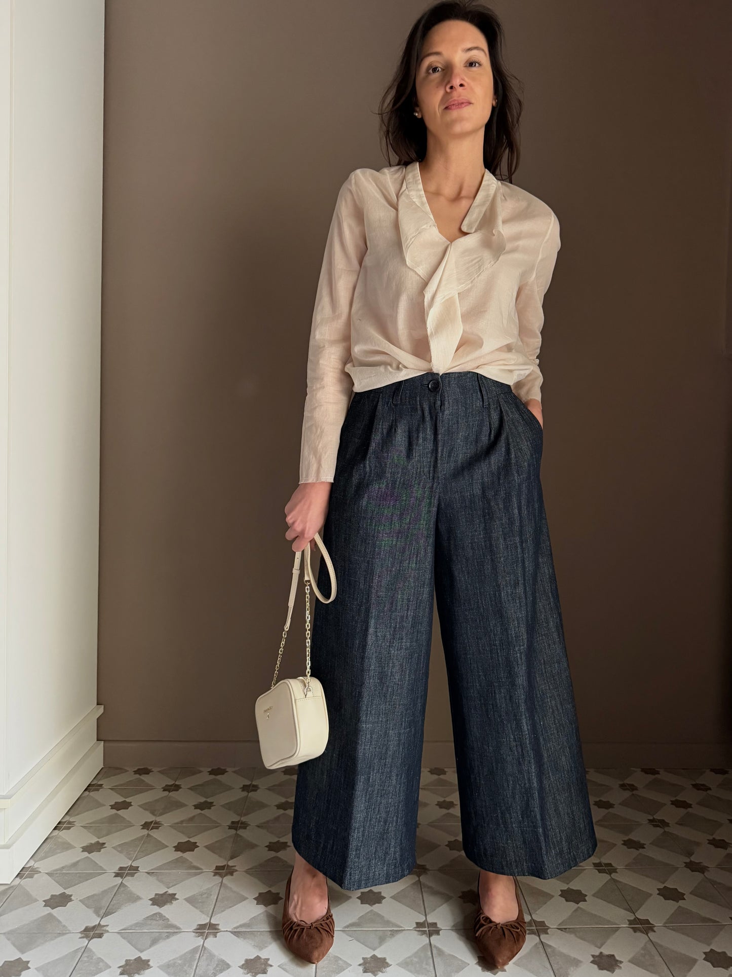 Pantalone in denim Chambray