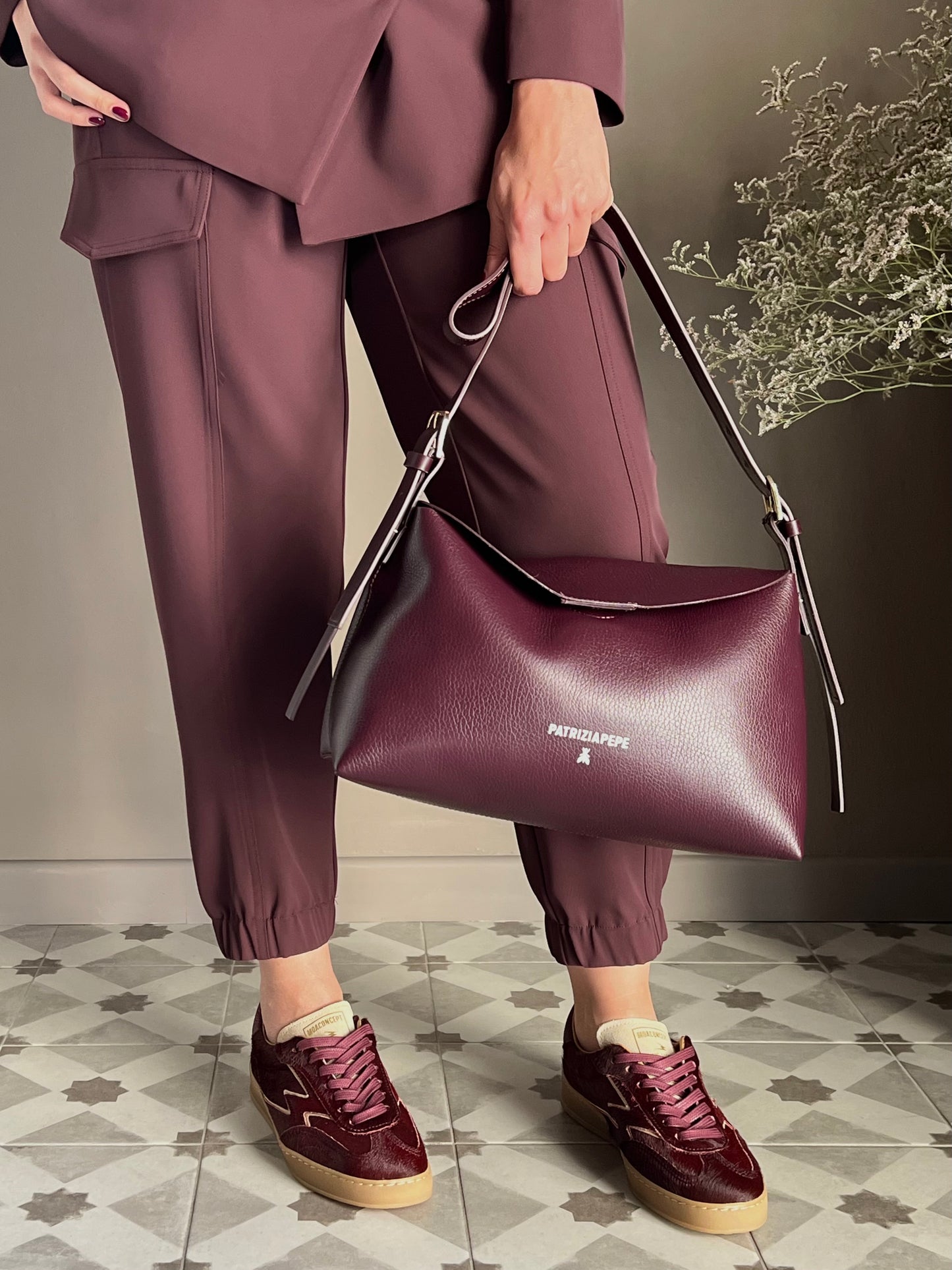 Borsa a tracolla Never Purple Red