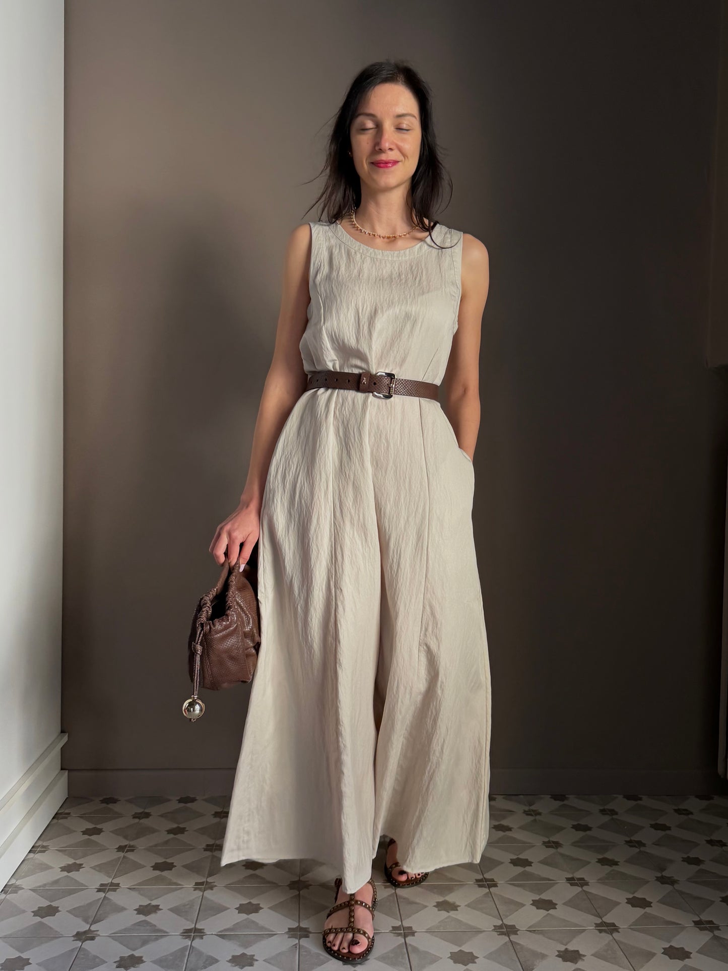 Vestito Lungo in Tessuto Strutturato – Alessia Santi