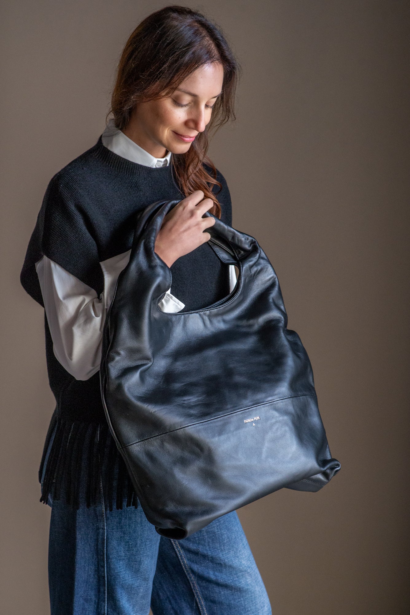Borsa Hobo Patrizia Pepe nero