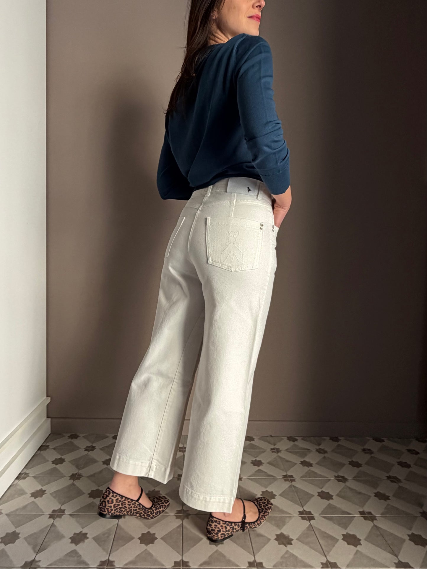 Denim crop in cotone Patrizia Pepe