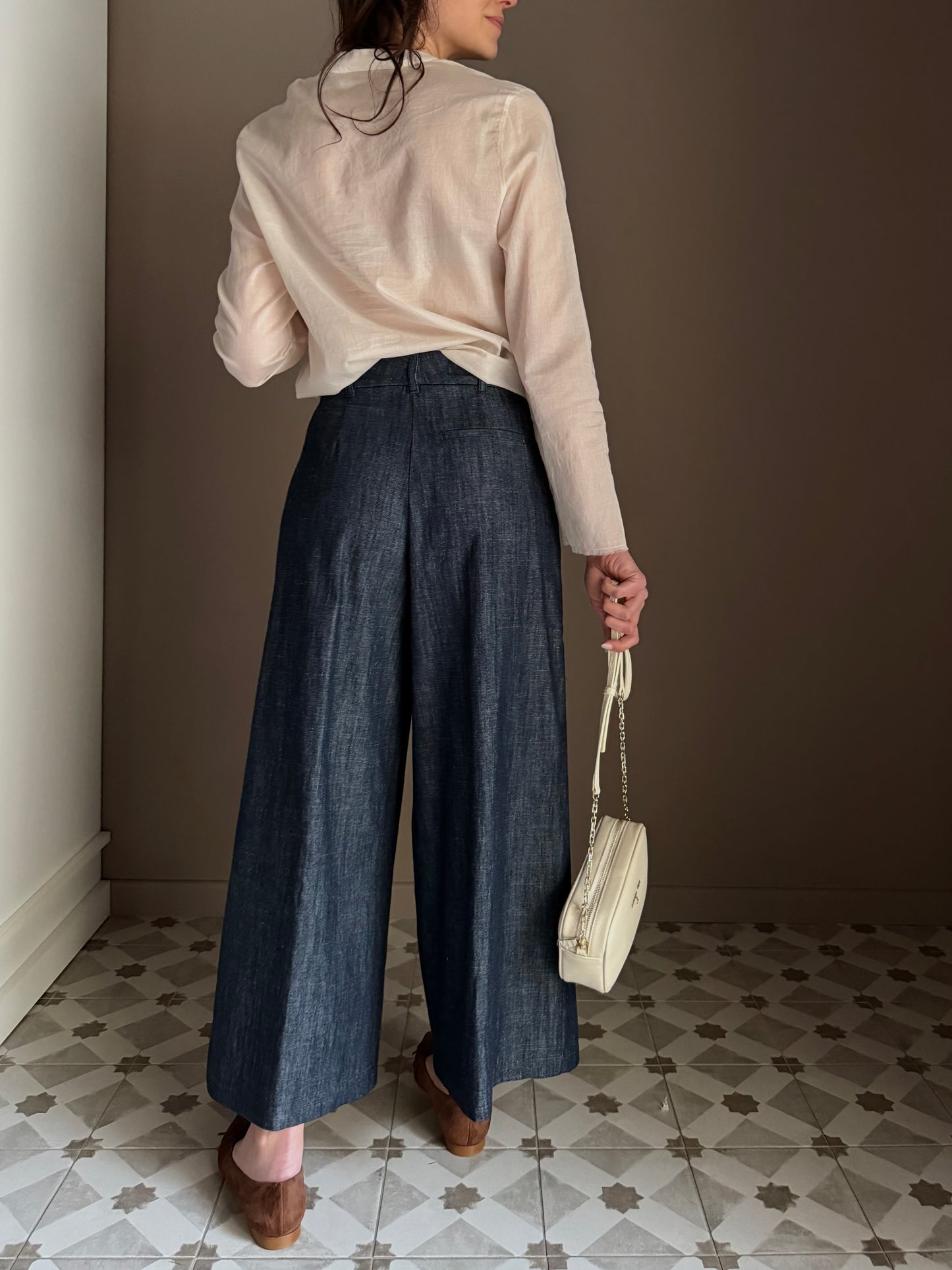 Pantalone in denim Chambray