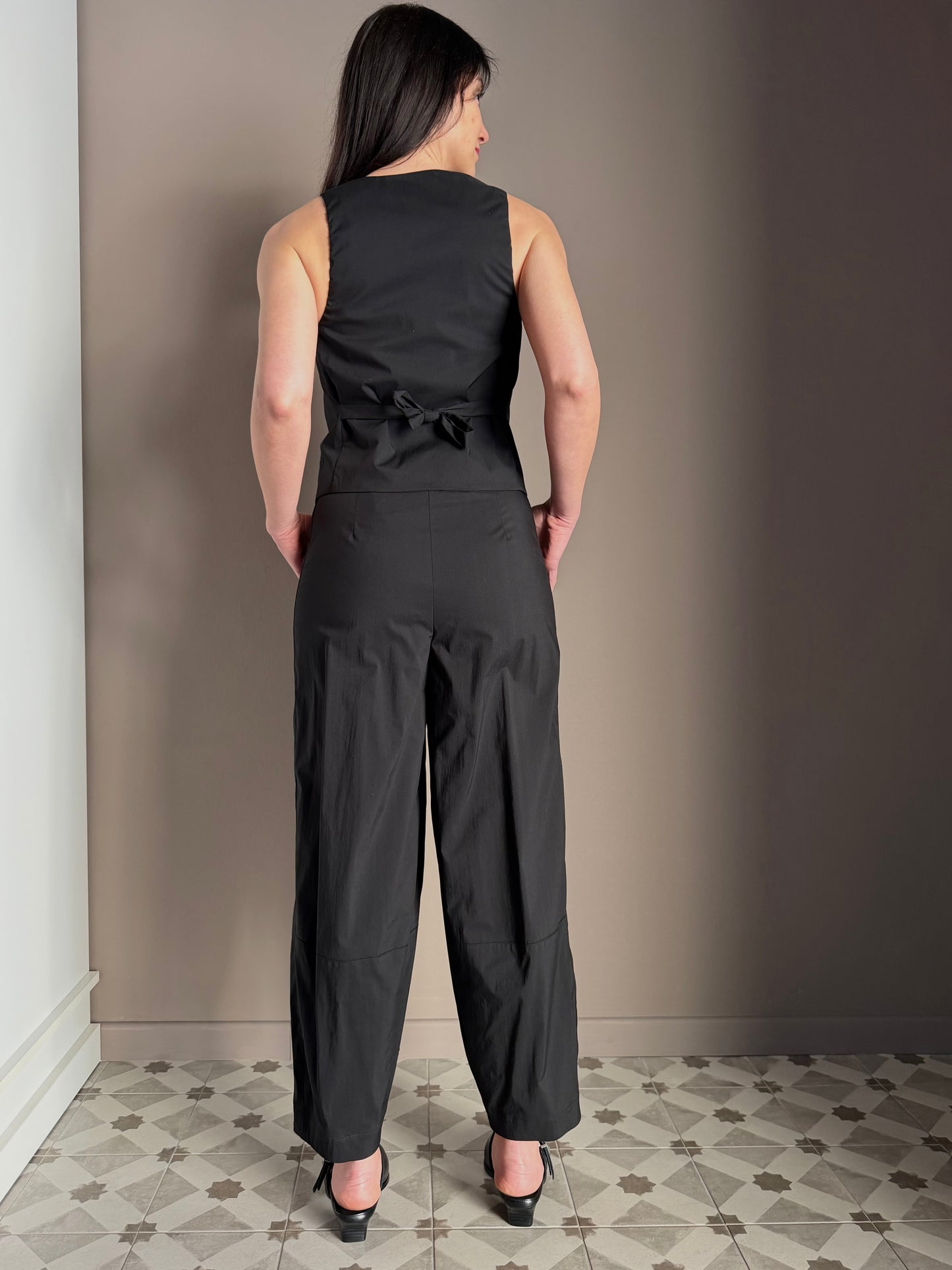 Gilet Sartoriale Nero in cotone