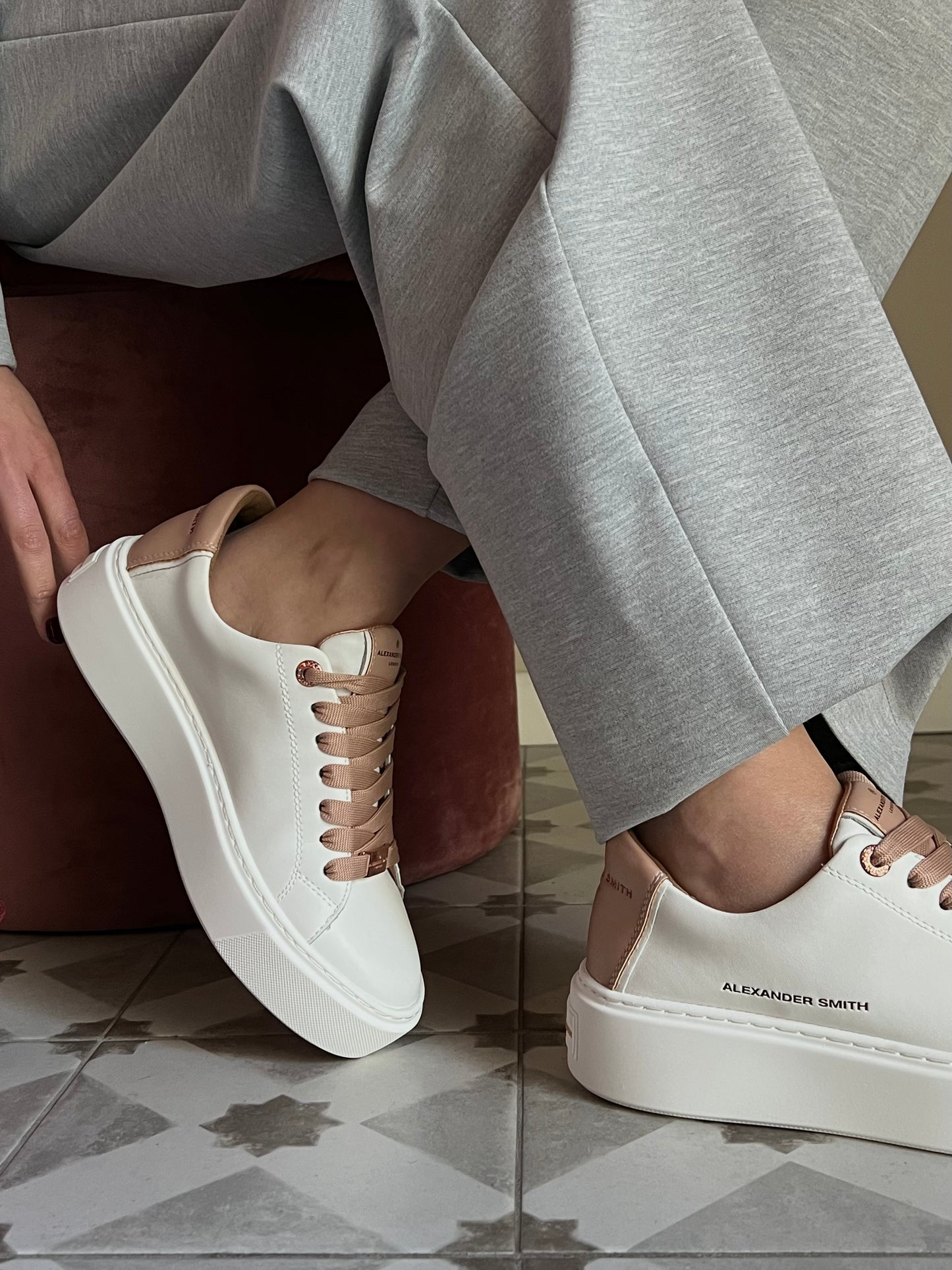 Sneakers Alexander Smith White Nude