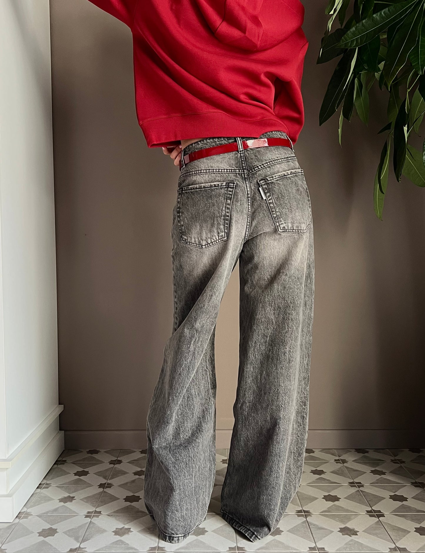 Pantalone Denim grigio sfumato