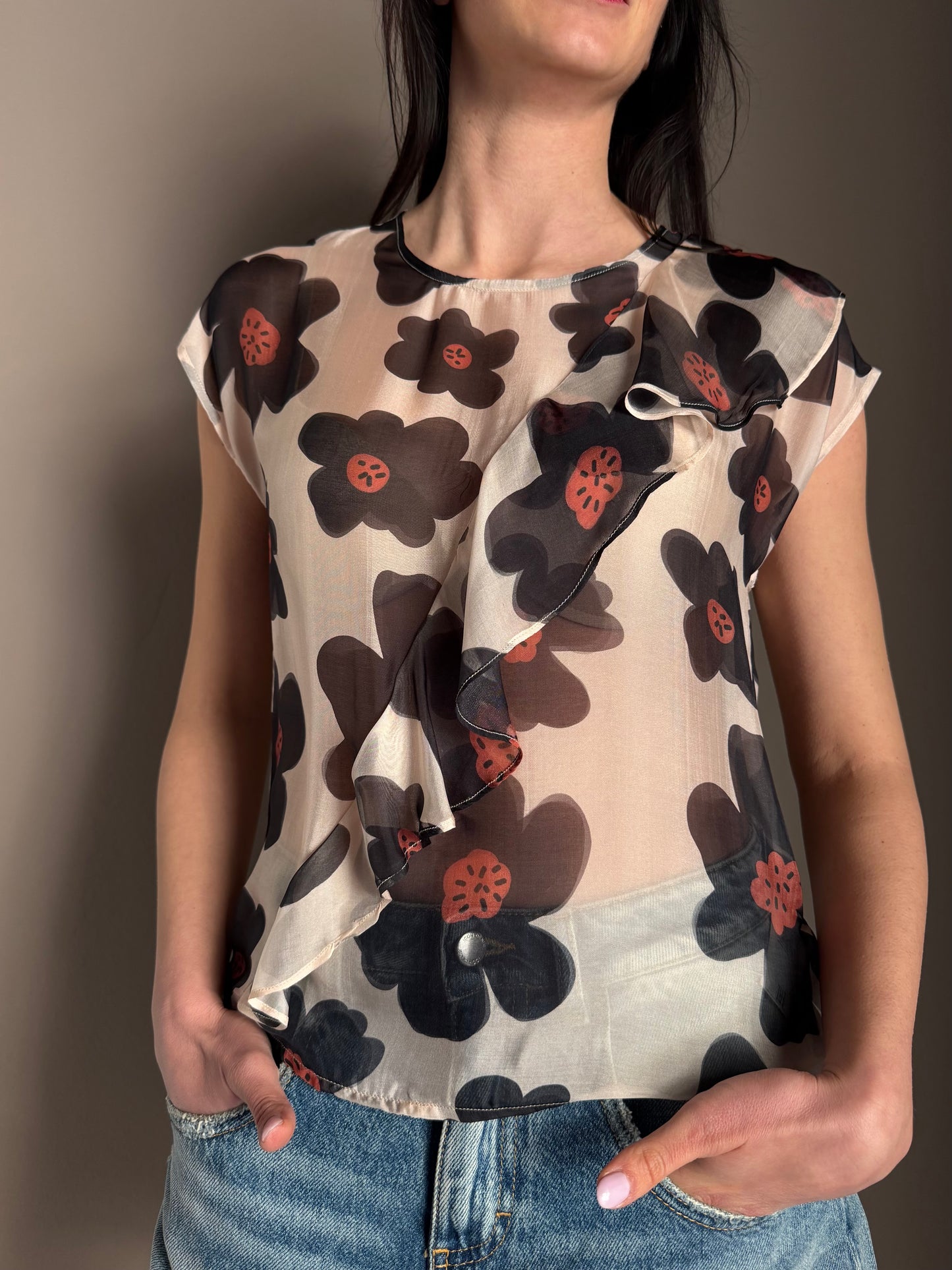 Blusa "Nuvola" in Seta e Viscosa