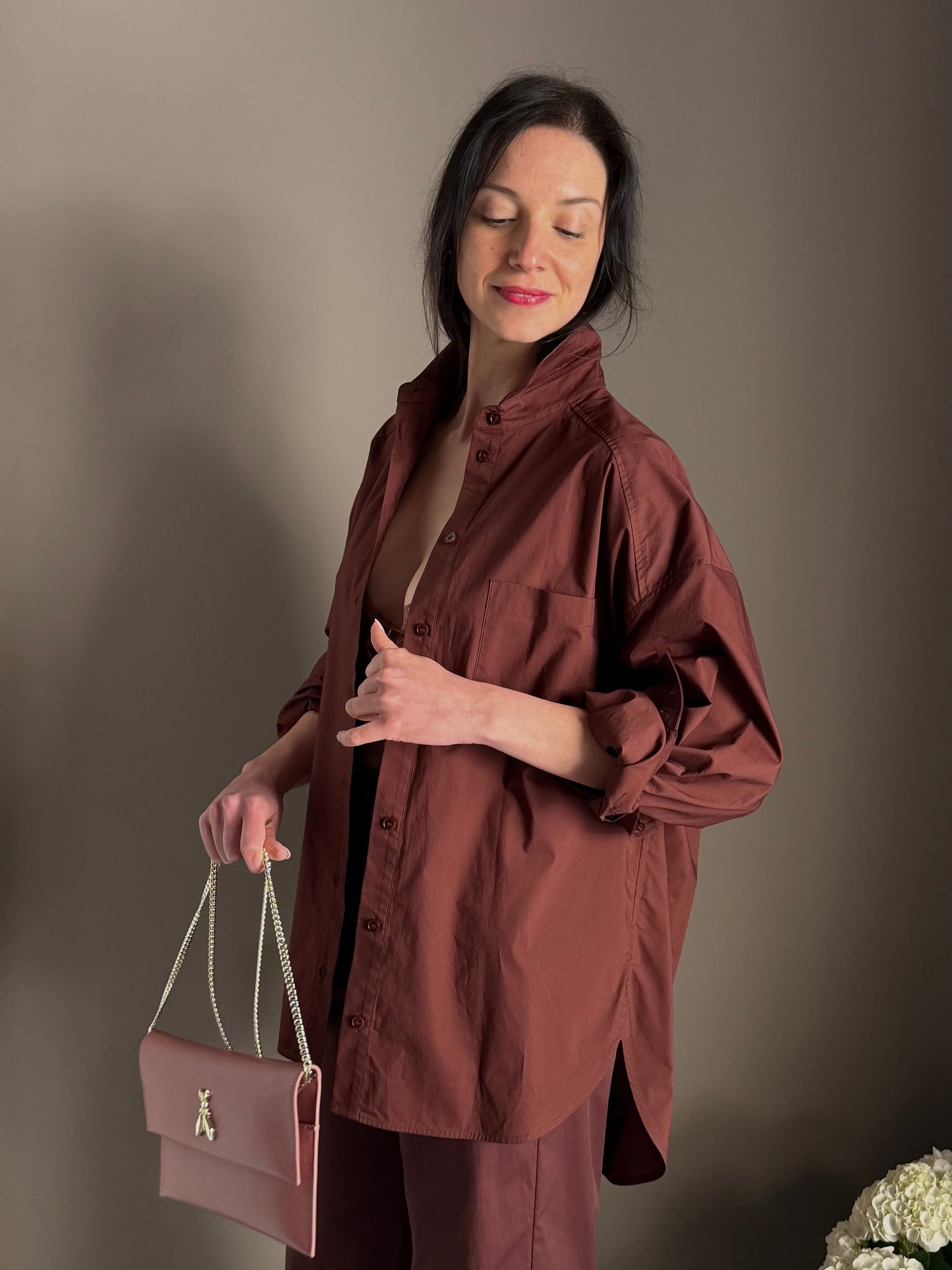 Camicia Oversize Patrizia Pepe – Marrone