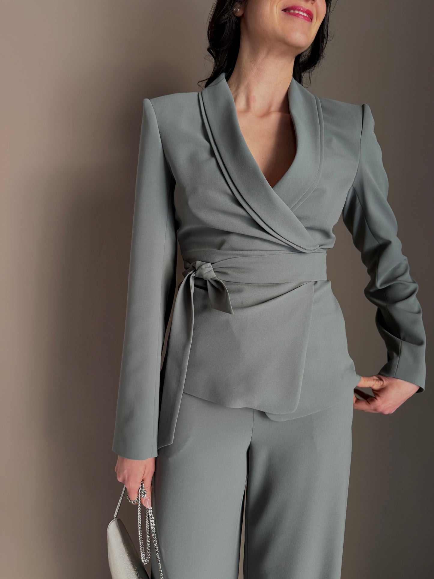 Giacca in crêpe  con fusciacca