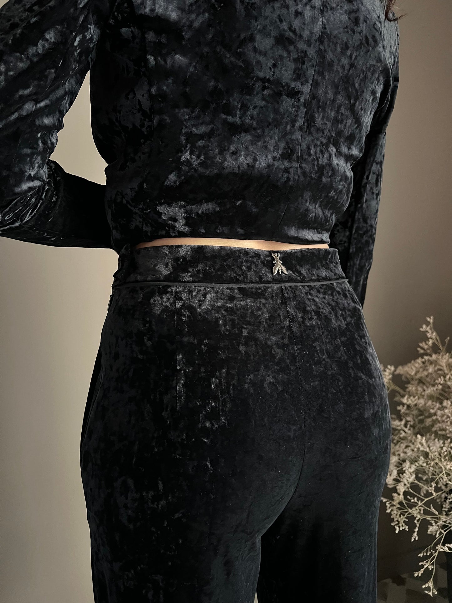 Pantalone in velluto nero Patrizia Pepe