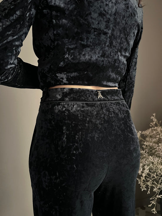 Pantalone in velluto nero Patrizia Pepe