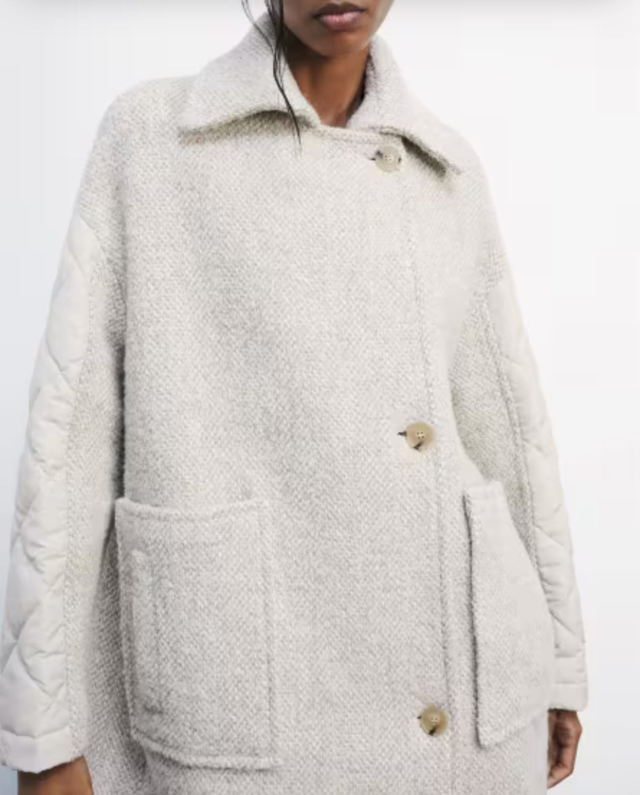 Cappotto midi in misto lana