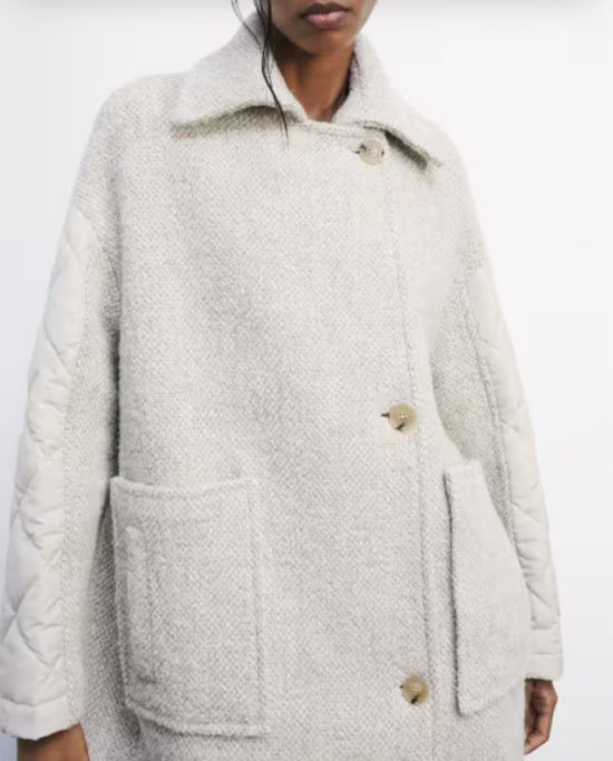 Cappotto midi in misto lana