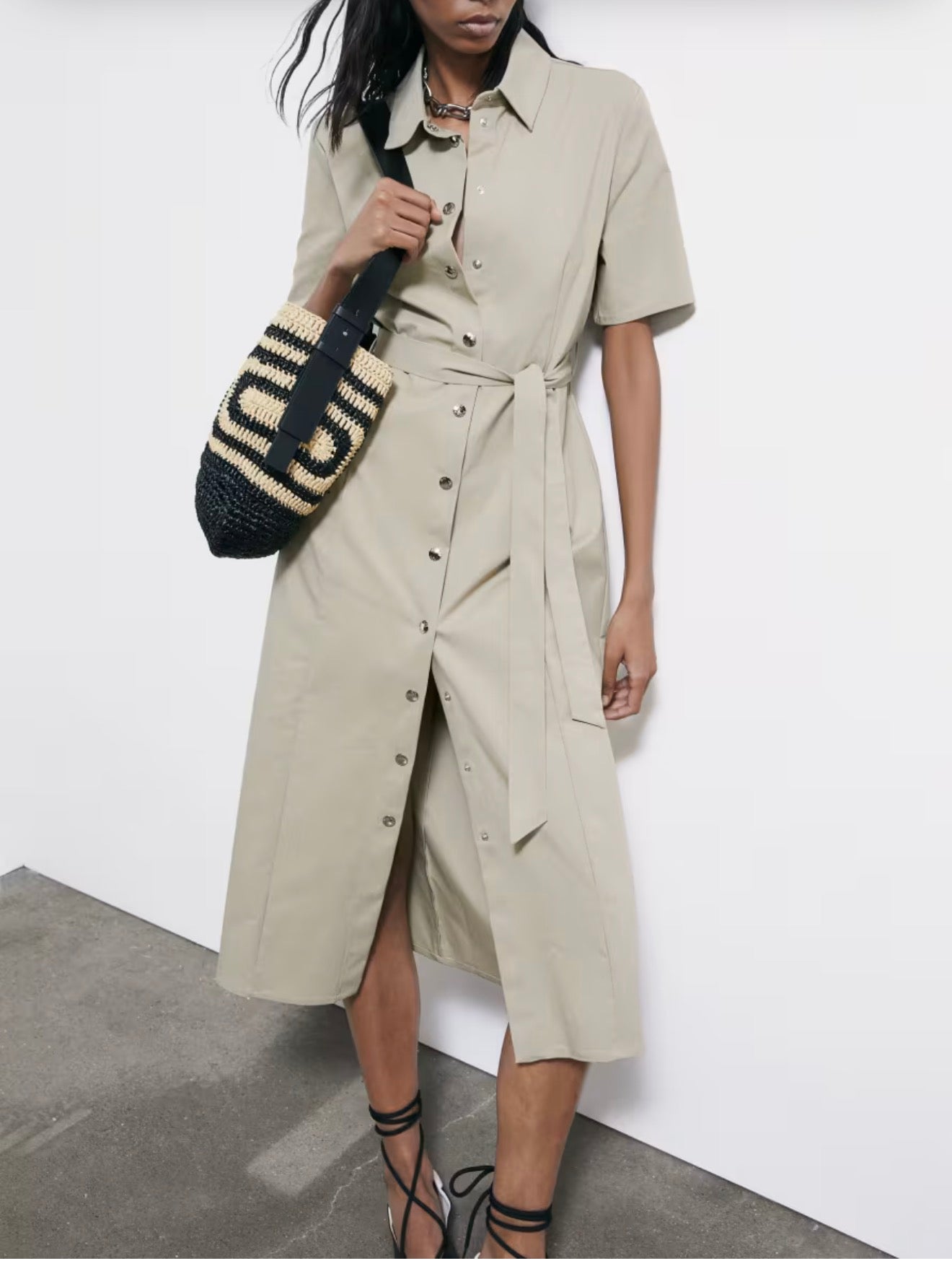 Abitò chemisier midi con cintura