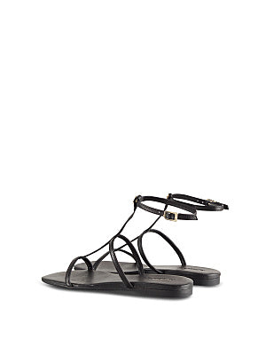 Sandalo Minimal in pelle nera